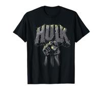 Marvel Avengers Hulk Punch Logo T-Shirt, Unisex Erwachsene, Schwarz, S, Kurzarm, T-Shirt, Cartoon, Hulk, Klassisch, Novelty-T-Shirts