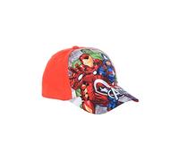 Marvel Avengers Hut für Jungen, Baseball Kappe, Hulk Capitan America Iron Man Design, Sommermütze, Geschenk für Jungen, Verstellbare Hut | Rot