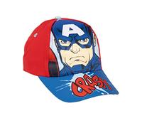 Marvel Avengers Hut für Jungen, Baseball Kappe, Iron Man Captain America Design, Kinder-Sommermütze, Geschenk für Jungen, Verstellbare Hut | Rot