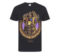 Marvel Avengers Infinity War Herren T-Shirt mit Kampfhandschuh (Schwarz) M