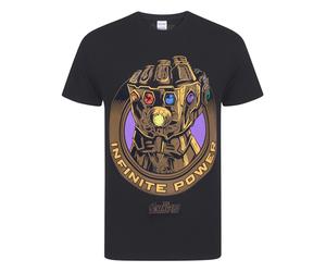 Marvel Avengers Infinity War Herren T-Shirt mit Kampfhandschuh (Schwarz) XL