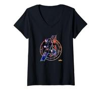 Marvel Avengers Infinity War Neon Team T-Shirt mit V-Ausschnitt