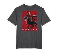 Marvel Avengers: Infinity War Spider-Man Poster T-Shirt, Herren Große Größen, Anthrazit Meliert, 4X Tall