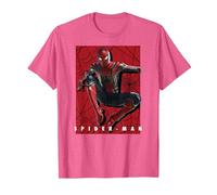 Marvel Avengers: Infinity War Spider-Man Poster T-Shirt, Herren, Rosa Meliert, L