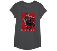 Marvel Avengers : Infinity War Spider-Man Poster T-Shirt, Mädchen, Anthrazit Meliert, M