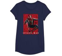 Marvel Avengers : Infinity War Spider-Man Poster T-Shirt, Mädchen, Marineblau, XS