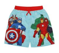 Marvel Avengers Jungen Badeshorts - Captain America, Iron Man, Spiderman, Hulk Badehose 6 bis 14 Jahre 116 bis 158 (DE/NL/SE/PL, Numerisch, 158, Regular, Hellblau)