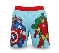 Marvel Avengers Jungen Badeshorts - Captain America, Iron Man, Spiderman, Hulk Badehose 6 bis 14 Jahre 116 bis 158 (DE/NL/SE/PL, Numerisch, 116, Regular, Hellblau)