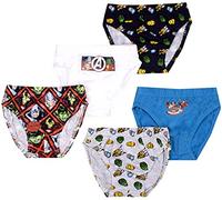 Marvel - Avengers - Jungen Hosen - Weiche Baumwollslips - Avengers Hosen Jungen - 5er Pack mit 5 verschiedenen Designs - Captain America, Iron Man, The Hulk, Thor - Blau/Grau Mix - Alter 5-6