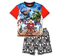 Marvel Avengers Jungen-Schlafanzug kurz, rot, 104