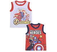 Marvel Avengers Jungen-Tanktop für Kleinkinder und kleine Kinder, Rot/Grau, 2er-Pack, Rot, 6 Jahre