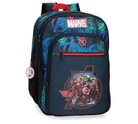 Marvel Avengers Los Avengers On The Warpath Schulrucksack, Doppelfach, anpassbar, Blau, 30 x 40 x 13 cm, Polyester 15,6 l