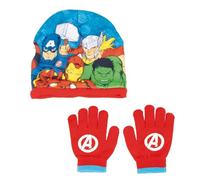 Marvel Avengers Mütze und Handschuhe für Jungen, Winter-Set für Kinder, Winter-Accessoires von The Avengers Iron Man Thor Captain America und Hulk