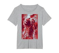 Marvel Avengers Rocket Red Painted Portrait T-Shirt, Damen Große Größen, Grau Meliert, 4X