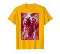 Marvel Avengers Rocket Red Painted Portrait T-Shirt, Herren, Leuchtendes Gold, XL