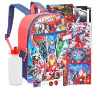 Marvel Avengers Rucksack mit Lunchbox-Set ~ 40,6 cm Avengers Schultasche, Avengers Lunchtasche, Aufkleber, Notizbuch, mehr (Spiderman-Schulbedarf-Bundle), Spiderman Schulbedarf für Jungen, superhero