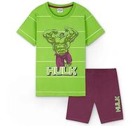 Marvel Avengers Schlafanzug Jungen Set, Baumwollshirt und Shorts Set, Schlafanzãge fãr Jungen, Grüner Hulk, Alter 9 bis 10 Jahre, Kinder Geschenke
