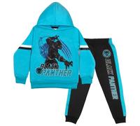Marvel Avengers Spider-Man Black Panther Miles Morales Jungen 2-teiliges Fleece-Set mit Kapuze und Hose für Jungen, Black Panther, 8