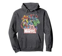 Marvel Avengers Team, Retro-Comic, Vintage-Stil Pullover Hoodie