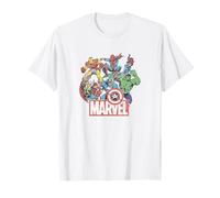 Marvel Avengers Team Retro Comic Vintage T-Shirt