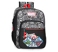 Marvel Avengers The Avengers Heroes Schulrucksack, anpassbar an schwarzen Trolley, 30 x 38 x 12 cm, Polyester, 13,68 l