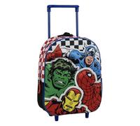Marvel Avengers Trolley-Rucksack mit Rollen und ausziehbarem Griff - Avengers-Schultasche für Kinder mit Superhelden-Design, robust und geräumig