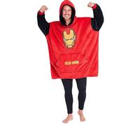 Marvel Avengers Übergroße Herren Hoodie Decke mit Ärmeln - Stitch Oversized Kapuzenpullover Fleece Tragbare Decken für Teenager - Geschenke für Fans (Rot)