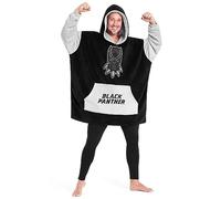 Marvel Avengers Übergroße Herren Hoodie Decke mit Ärmeln - Stitch Oversized Kapuzenpullover Fleece Tragbare Decken für Teenager - Geschenke für Fans(Schwarz/Grau)