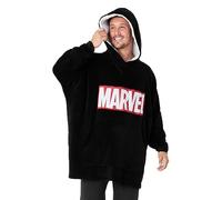 Marvel Avengers Übergroße Herren Hoodie Decke mit Ärmeln - Stitch Oversized Kapuzenpullover Fleece Tragbare Decken für Teenager - Geschenke für Fans (Schwarz)