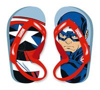 Marvel Avengers Zehentrenner für Jungen, Sommerschuhe Captain America Hulk Iron Man Größe EU 24/25 - Blau
