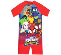 Marvel Badeanzug Jungen, Spiderman Schwimmanzug Kinder, Spidey Und Seine Super-Freunde Schwimmanzug Jungen, Rot 104
