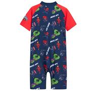 Marvel Badeanzug Kinder Jungen Spiderman Avengers Schwimmanzug Jungen Badeanzug Einteiler Kurzarm Bademode Badebekleidung Sommerkleidung Kinder 3-10 Jahre (Rot/Marineblau Avengers, 7-8 Jahre)