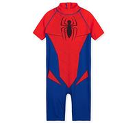 Marvel Badeanzug Kinder Jungen Spiderman Avengers Schwimmanzug Jungen Badeanzug Einteiler Kurzarm Bademode Badebekleidung Sommerkleidung Kinder 3-10 Jahre (Rot/Blau Spiderman, 9-10 Jahre)