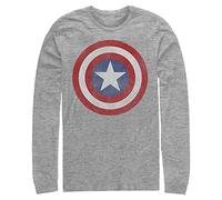 Marvel Big & Tall Herren Captain Classic Tops Langarm Tee Shirt, Athletic Heather, 5X-Large Groß