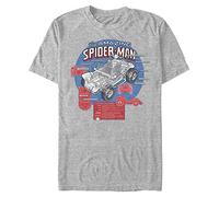 Marvel Big & Tall Classic Amazing Spider-Mobile Herren Tops Kurzarm Tee Shirt, Athletic meliert, Large Hoch