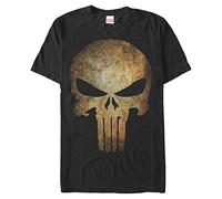 Marvel Big & Tall Classic Punisher Realskull Herren-Top, kurzärmelig, Schwarz, 3XL