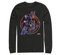 Marvel Big & Tall Herren Team Neon Tops Langarm Tee Shirt, Black, 5X-Large Groß