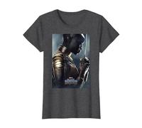 Marvel Black Panther Avengers Okoye Poster T-Shirt, Damen, Anthrazit Meliert, S