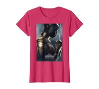 Marvel Black Panther Avengers Okoye Poster T-Shirt, Damen, Rot Meliert, S