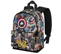 Marvel Captain America Comic-Kleiner FAN HS Rucksack, Mehrfarbig, 25 x 35 cm, Kapazität 12 L