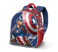 Marvel Captain America First-Elite 3D Rucksack, Blau, 25 x 30 cm, Kapazität 7 L
