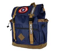 Marvel Captain America Flaptop Rucksack, gesticktes Logo-Design, Tech-Laptop-Tragetasche