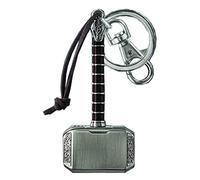 Marvel Comics Avengers Thor's Hammer Schlüsselanhänger aus Zinn mit Clip, Silber, S