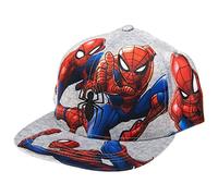 Marvel Comics Herren Spiderman-Kostüm, Bestickt/Bedruckt, Snapback, Flache Krempe, Baseballkappe, grau, Einheitsgröße