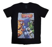 Marvel Comics Iron Man Vs Dr Doom T-Shirt für Herren, Schwarz, Schwarz, Klein