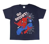 Marvel Comics Spiderman Go Spidey T Shirt, Kinder, 98-170, Marine, Offizielle Handelsware