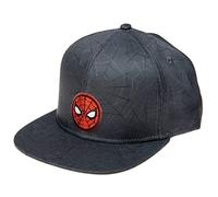 Marvel Comics Spiderman-Kostüm für Herren, Bestickt/Bedruckt, Snapback, Flache Krempe, Baseballkappe, Schwarzer Spiderman, Einheitsgröße
