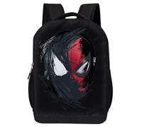 Marvel Comics Spiderman-Rucksack - Into The Spider-Verse schwarzer Spiderverse Rucksack, 40,6 cm, gepolsterte Netztasche, Spinnen-Spiel, Einheitsgröße