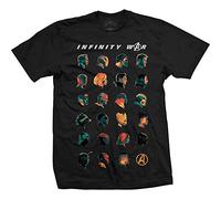 Marvel Comics - T-Shirt # M Black Unisex # Avengers Infinity War Head Profiles