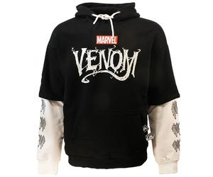 Marvel Comics Venom Kapuzenpullover mit zwei Ärmeln M Schwarz
